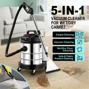 5 In 1 Carpet Vacuum Cleaner Mop Floor Sofa Wet and Dry Vac Blower Pet Hair Cleaning Machine Brush Portable Smart Car Home Shop with Wheels