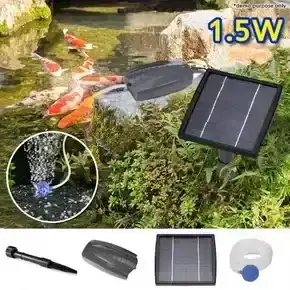 1.5W Solar Powered Air Pump for Pond Oxygenation