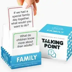 200 Family Conversation Cards, Connect with Your Family,Let Kids Express Themselves, Great for Dinner Table & Road Trips