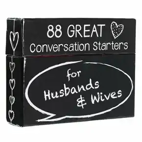 88 Great Conversation Starters for Husbands and Wives,Romantic Card Game,Communication & Marriage Help,Fun Anniversary or Wedding Gifts for The Couple