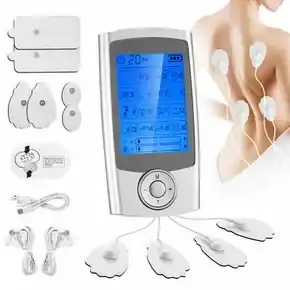 TENS EMS Muscle Stimulator Electric Massager Machine Portable Back Neck Nerve Knee Massage Device Rechargeable Unit 16 Modes