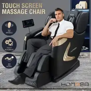 Homasa Massage Chair Massager Spa Full Body Massaging Machine Shiatsu Foot Back Neck Leg Head Relax Home Recliner Auto Shut Off