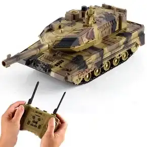 Remote Control Tank for Boys,RC Tank, Material with Smoke Effect, Lights Realistic Sounds,1:24 M1A2 Battle Tank Toy,Great Gift Toy for Kids