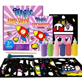 Purple Sand DIY Set DIY Color Sand Creative Toys Kindergarten Handmade Stickers Art Craft For Kids Boys And Girls