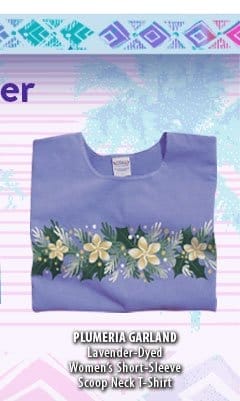 Body_Banner_Prod6_Plumeria Garland - Lavender Dyed Short Sleeve Scoop Neck T-Shirt