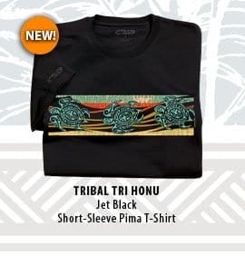 Body_Banner_CTA_Tribal Tri Honu - Jet Black Short Sleeve Pima T-Shirt
