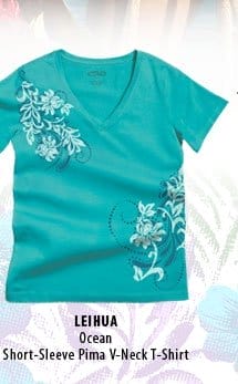 Body_Banner_CTA_Leihua - Ocean Short Sleeve Pima V-Neck T-Shirt