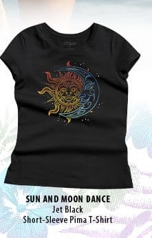 Body_Banner_CTA_Sun And Moon Dance - Jet Black Short Sleeve Pima T-Shirt