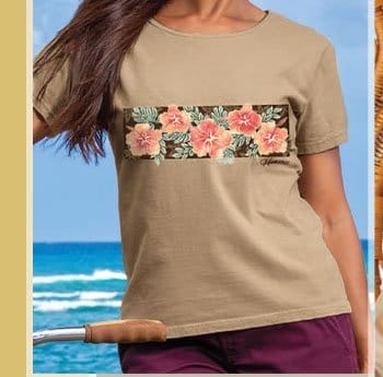 Body_Banner_Prod4_Hibiscus Sparkle - Kona Coffee Dyed Short Sleeve Scoop Neck T-Shirt