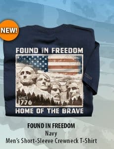 Body_Banner_Prod4_Found In Freedom - Navy Short Sleeve Crewneck T-Shirt