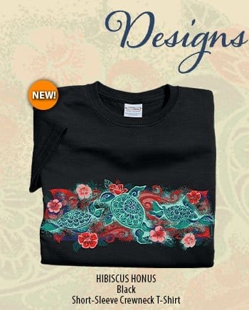 Body_Banner_Prod3_Hibiscus Honus - Black Short Sleeve Crewneck T-Shirt