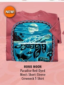 Body_Banner_Cta_Honu Moon - Paradise Red Dyed Short Sleeve Crewneck T-Shirt