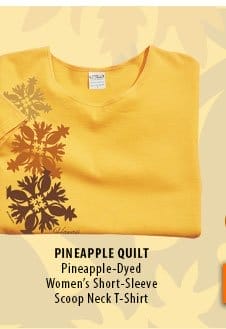 Body_Banner_Cta_Pineapple Quilt - Pineapple Dyed Short Sleeve Scoop Neck T-Shirt