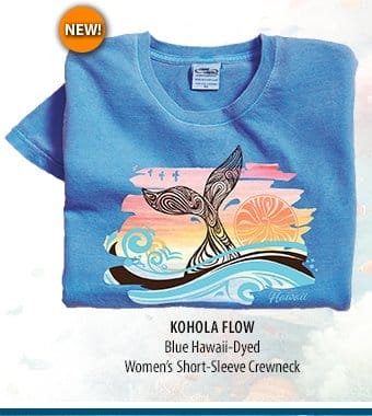 Body_Banner_Prod3_Kohola Flow - Blue Hawaii Dyed Short Sleeve Crewneck T-Shirt