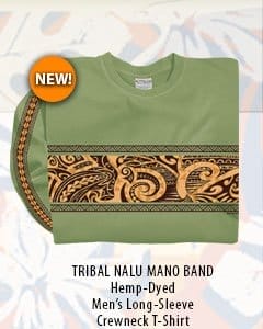 Body_Banner_Prod4_Tribal Nalu Mano Band - Hemp Dyed Long Sleeve Crewneck T-Shirt