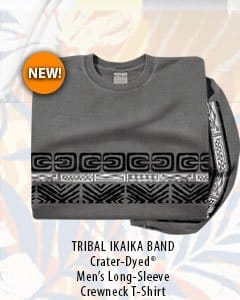 Body_Banner_Prod2_Tribal Ikaika Band - Crater Dyed® Long Sleeve Crewneck T-Shirt