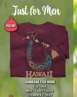 Body_Hero_Prod2_Hawaiian Fish Hook - Fig Dyed Short Sleeve Crewneck T-Shirt