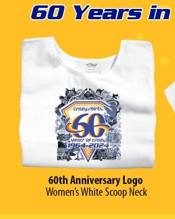 Body_Banner_Prod2_Womens 60th Anniversary Logo - White Scoop Neck