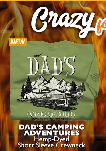 Body_Banner_Prod1_Dads Camping Adventures - Hemp Dyed Short Sleeve Crewneck T-Shirt