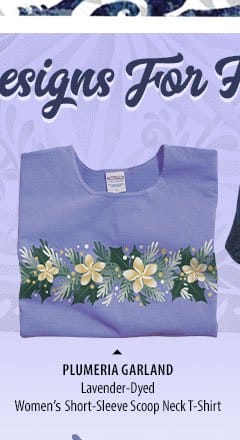 Body_Banner_Prod5_Plumeria Garland - Lavender Dyed Short Sleeve Scoop Neck T-Shirt