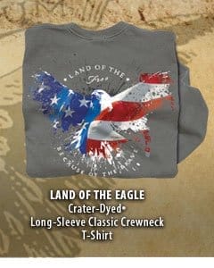 Body_Banner_Prod4_Land Of The Eagle - Crater Dyed® Long Sleeve Crewneck T-Shirt