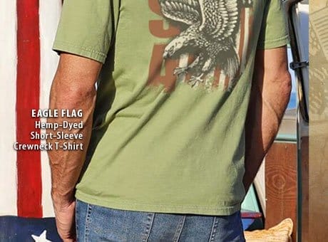 Body_Hero_Prod5_Eagle Flag - Hemp Dyed Short Sleeve Crewneck T-Shirt