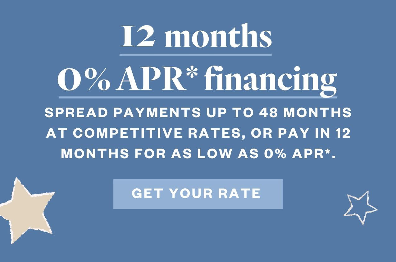 12 months 0% APR* financing