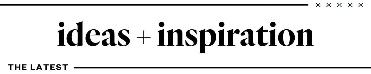 Ideas + Inspiration: The Latest