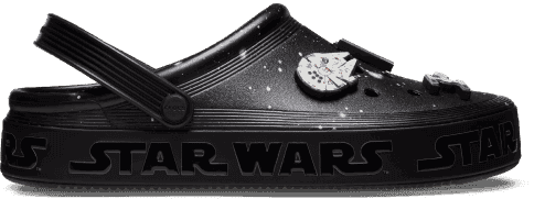 Embossed STAR WARS™ text wraps around platform sole