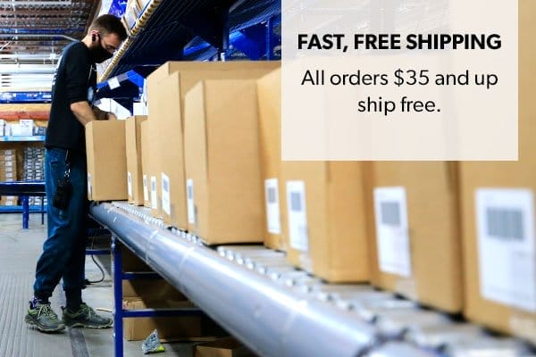 Fast, free shipping