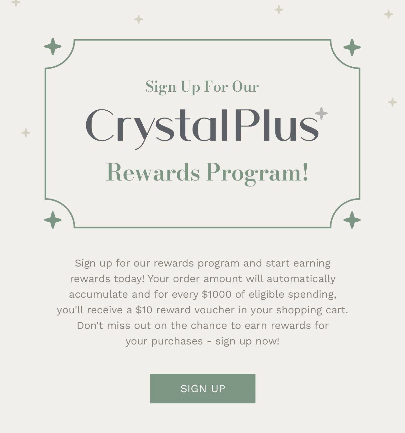 CrystalPlus Rewards Program!