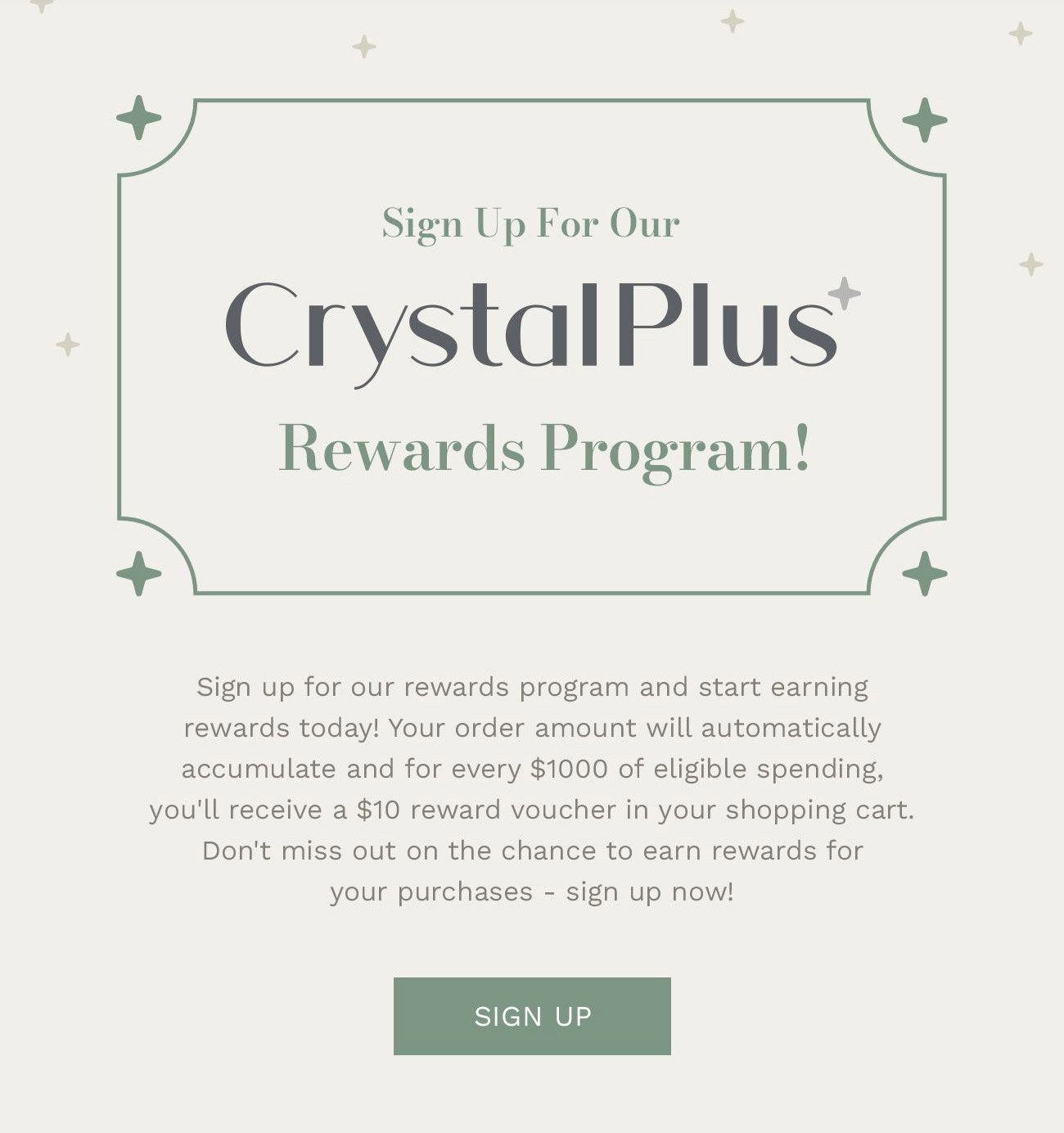 CrystalPlus Rewards Program!