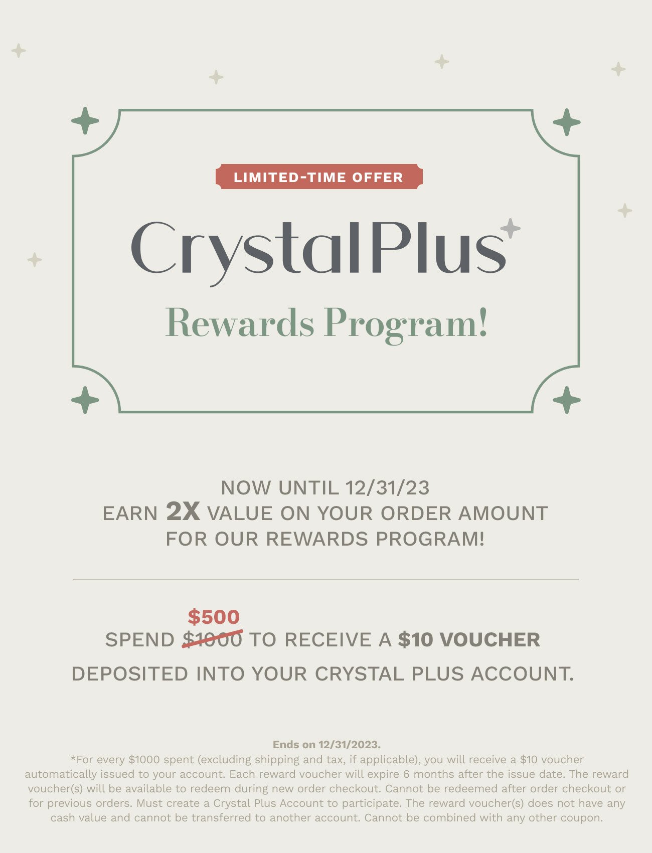 CrystalPlus Rewards Program!