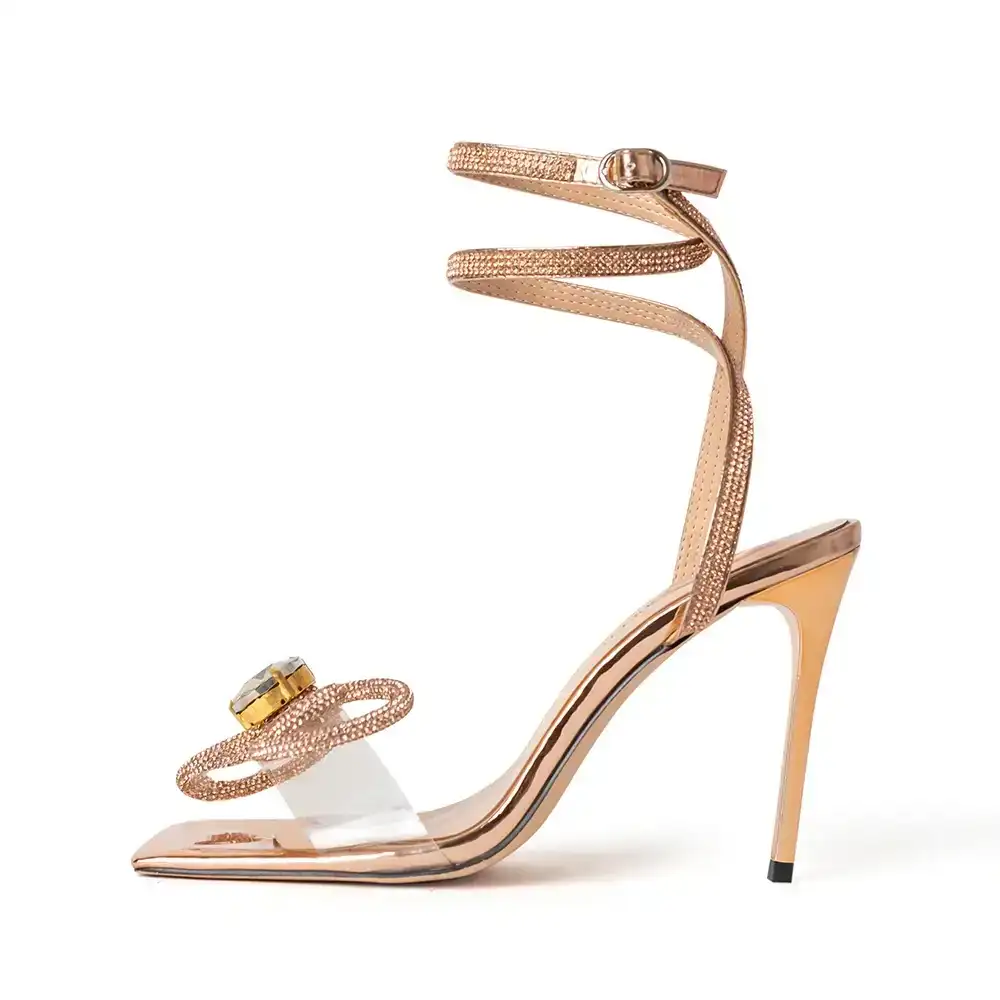 Image of Elizabeth Rose Gold Double Bow Heels