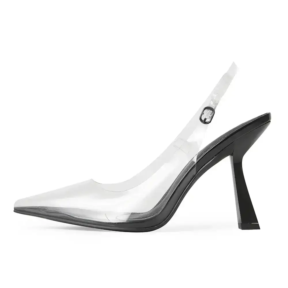 Image of Donatella Clear Slingback Pumps