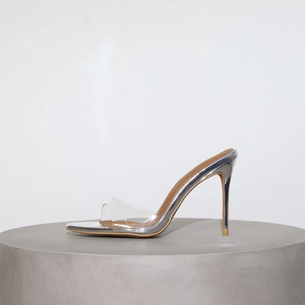 Image of Pamela Clear Glass Mules