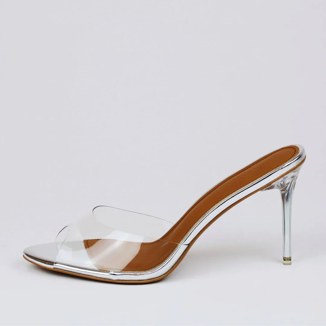 Image of Lori Glass Slipper Mules 90 mm