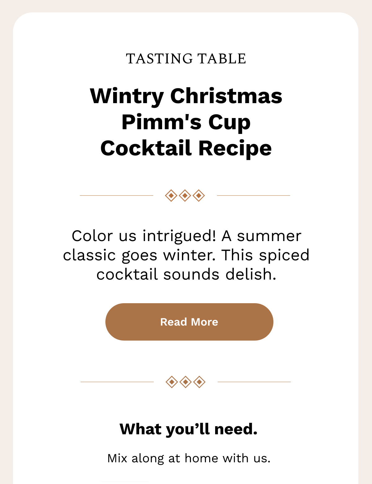 Wintry Christmas Pimm's Cup