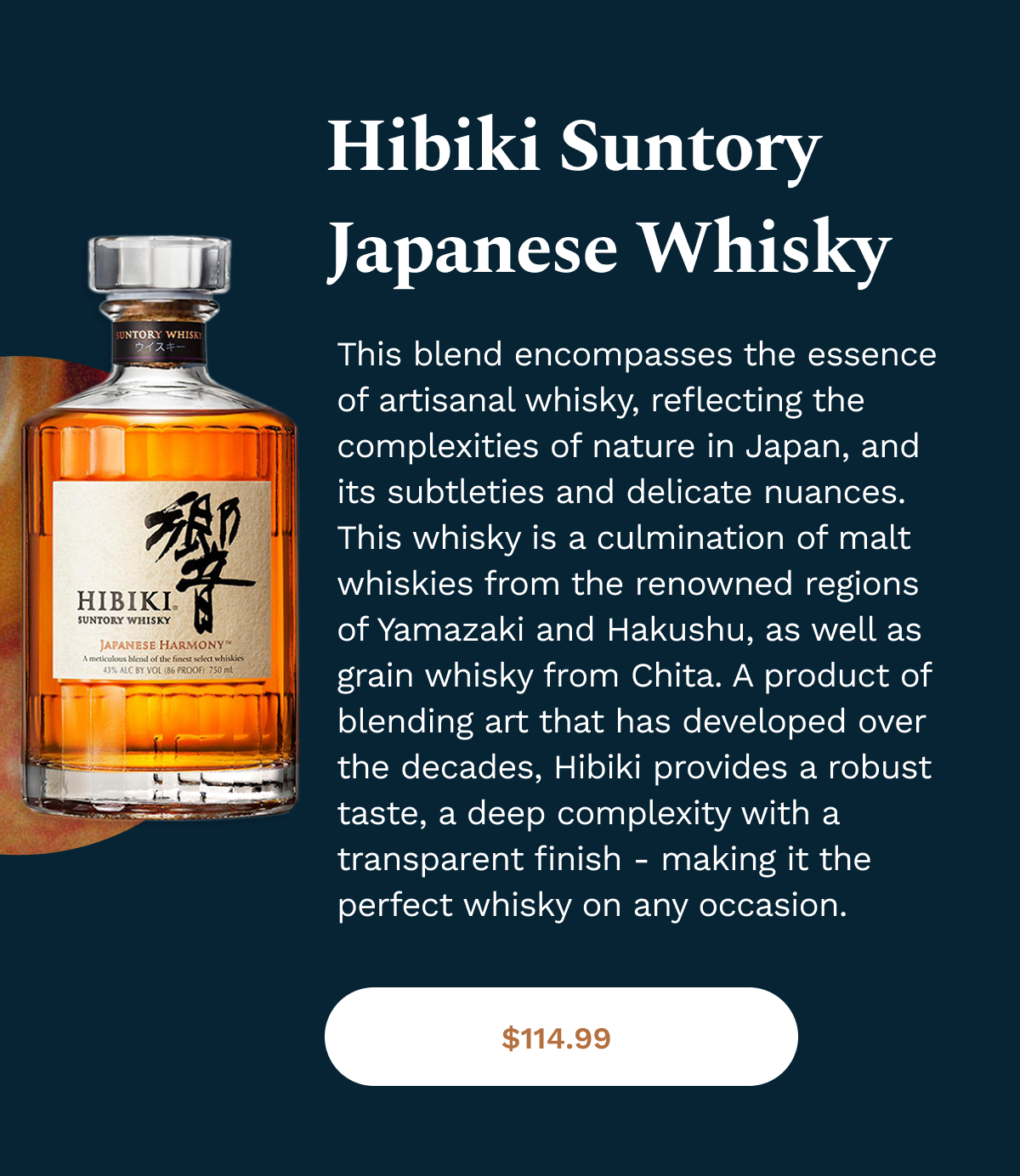 Hibiki Suntory Japanese Whisky