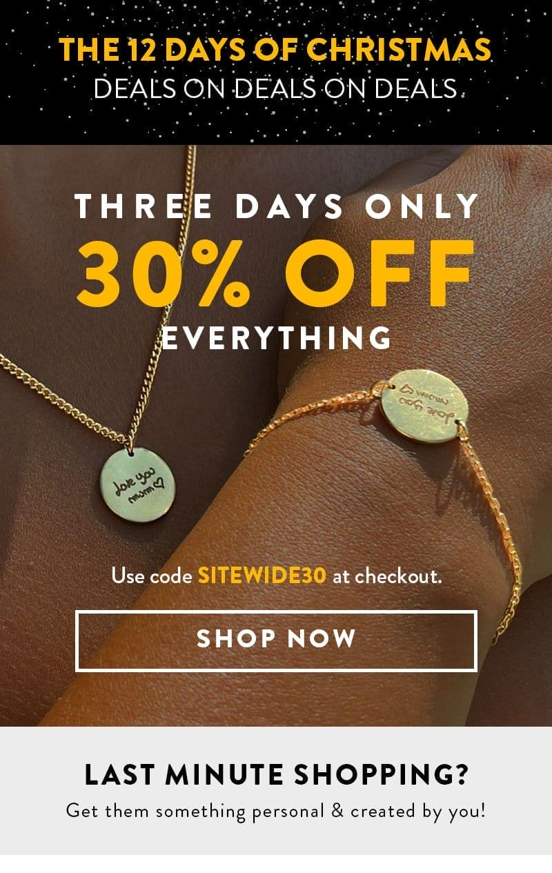 30% off Sitewide