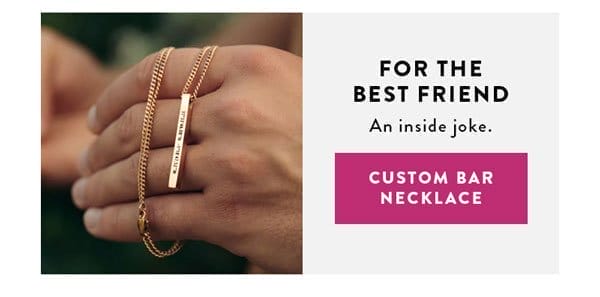 For the best friend: Custom Bar Neckalce