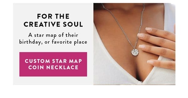 For the creative soul: Custom Star Map Necklace