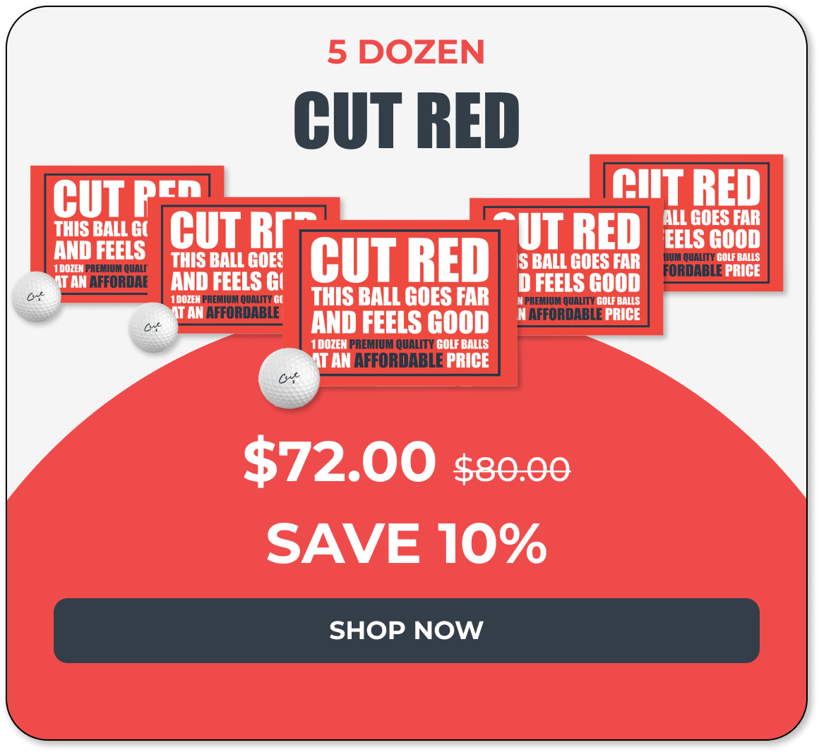 Cut Red 5 Dozen Bundle