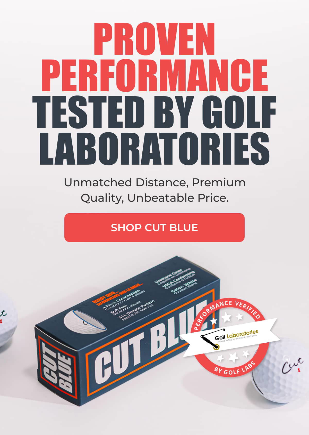 PROVEN PERFORMANCE TESTED BY GOLF LABORATORIES