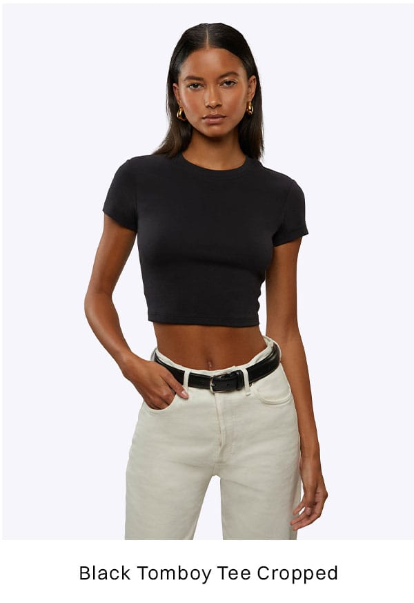 Black Tomboy Tee Cropped