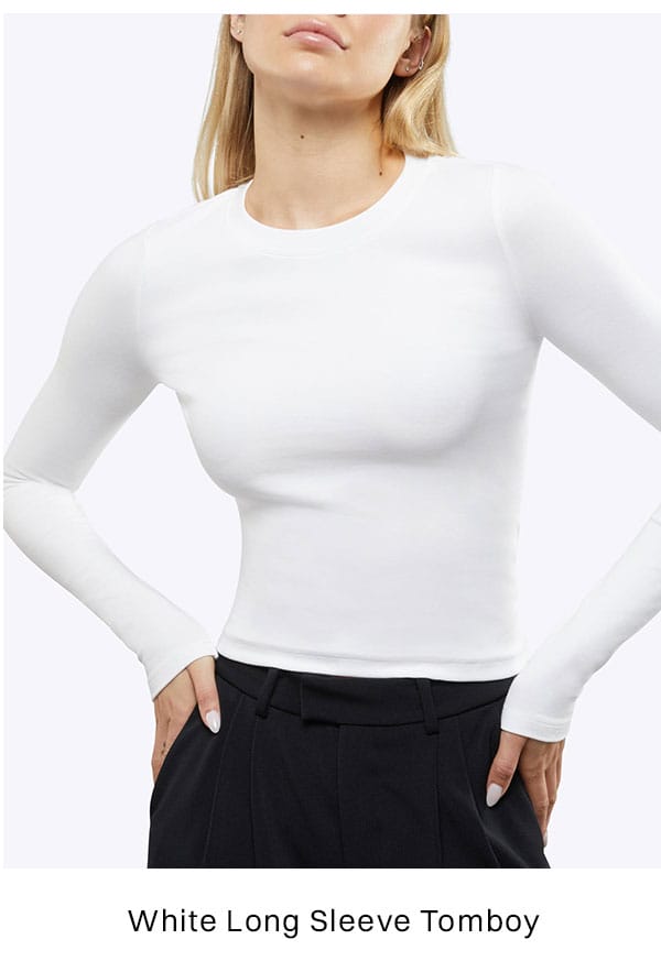 White Long Sleeve Tomboy