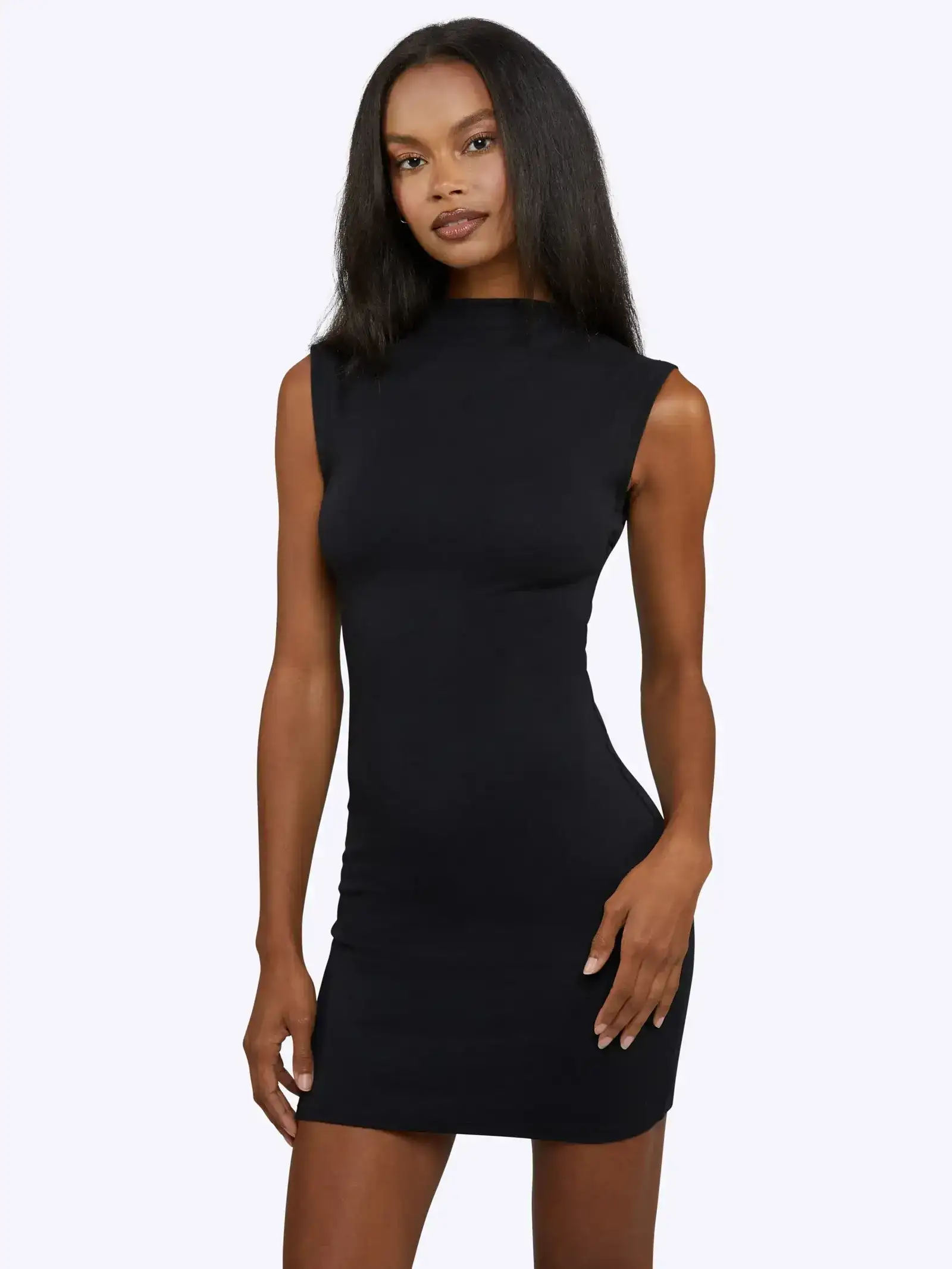 Image of Sleeveless Tomboy Dress | Black Tomboy-Cotton™