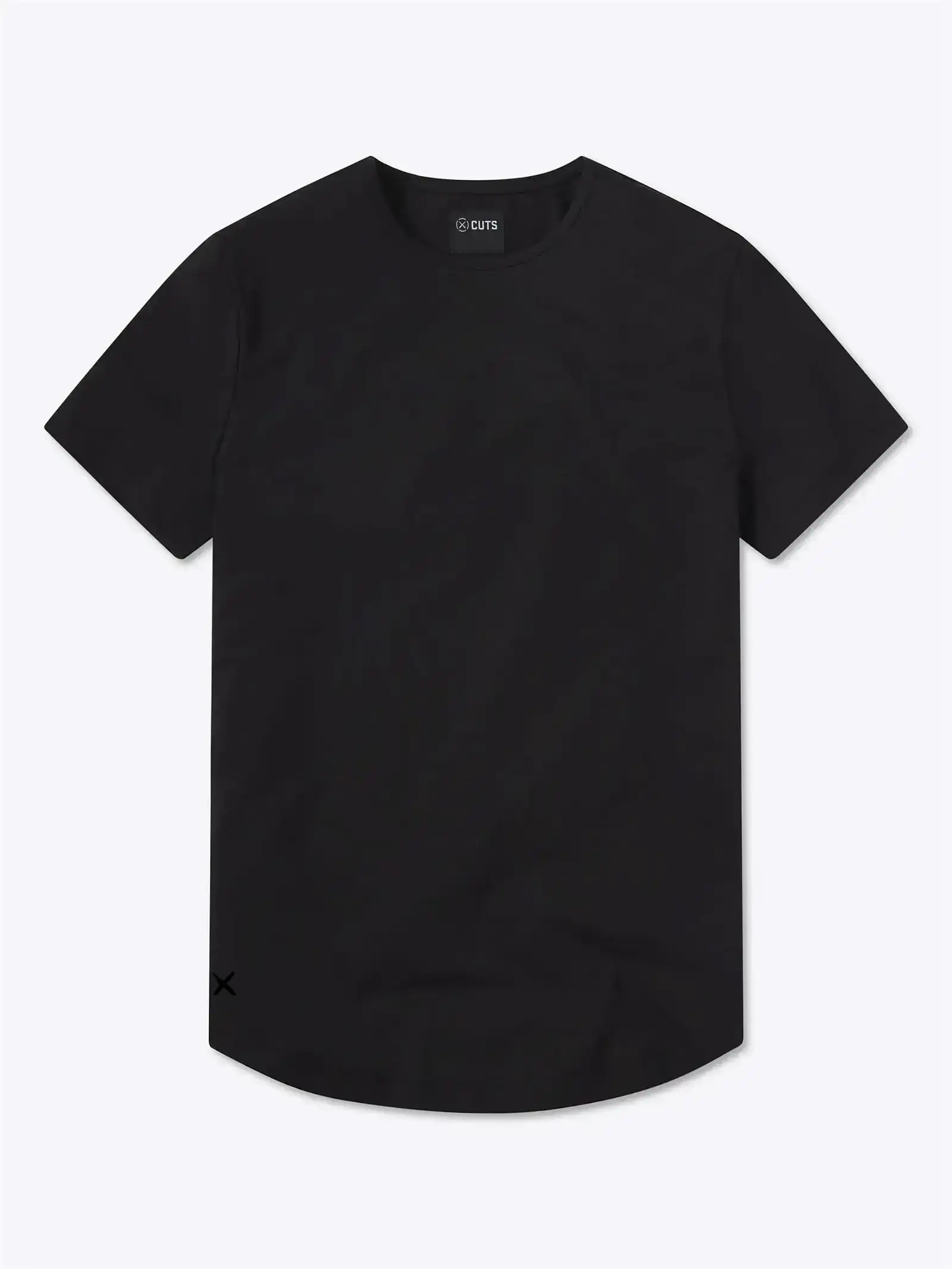 Image of AO Curve-Hem Tee | Black Signature-fit PYCA Pro®