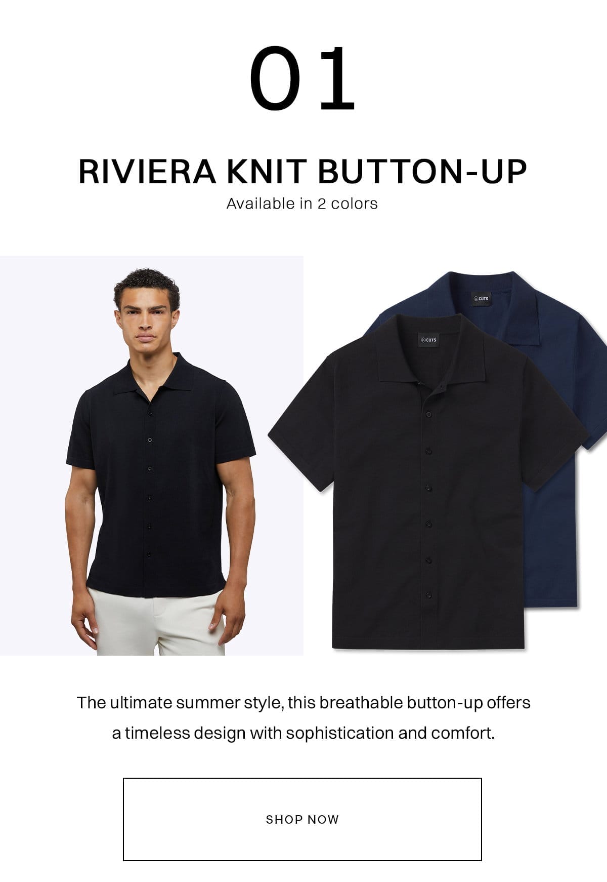 Riviera Knit Button-Up