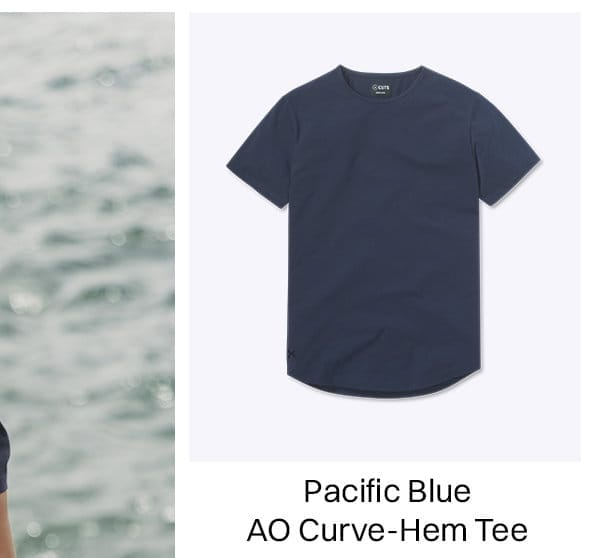 Pacific Blue AO Curve-Hem Tee